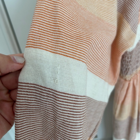 Lulus Way Too Cute Peach Multi Striped Smocked Babydoll Dress - Picture 4 of 6